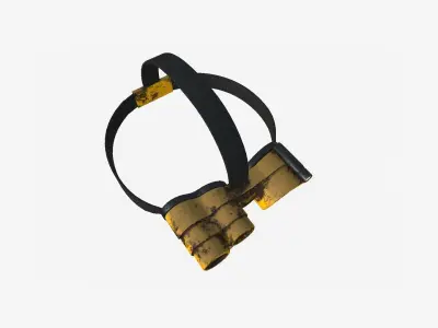 SciFi Glasses J09 Yellow - Character Design Fashion Low-poly 3D model