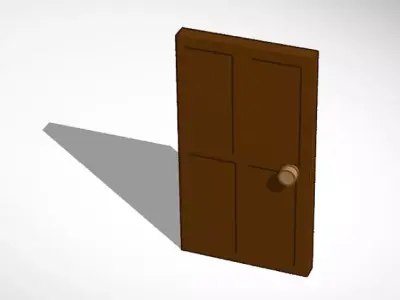 Simple door 3D print model
