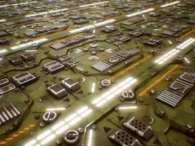 PBR Sci-Fi Industrial Texture 48 Low-poly 3D model
