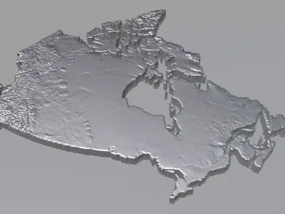 Canada Country Terrain 3D model