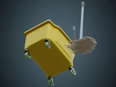 Mop Wringer 2 Basic Low-poly 3D model