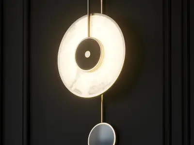 Natural Marble LED Wall Lamp 3D model