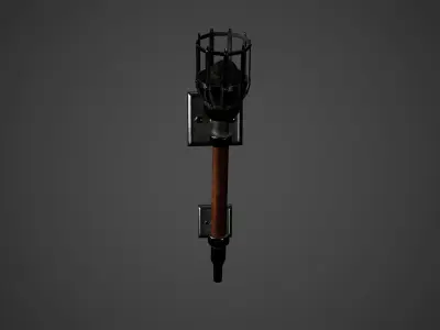 Medieval Torch Low Poly Game Ready Low-poly 3D model