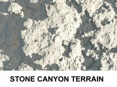 3d Terrain Stone Canyon 3D model