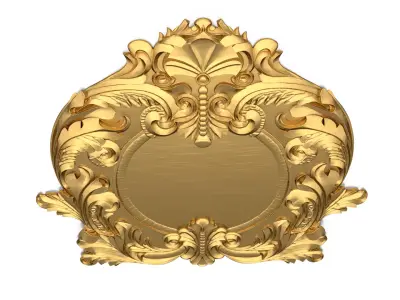 Cartouche classic decorative ornament cnc 3d printing stl 08 3D print model purchase