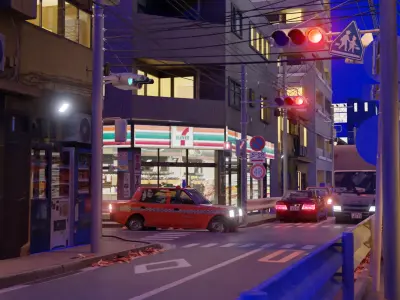 Tokyo Street Scene 3D model