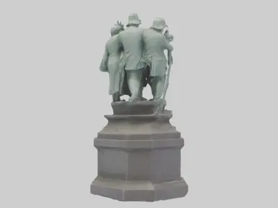 The Defenders of Liberty statue model 3D model