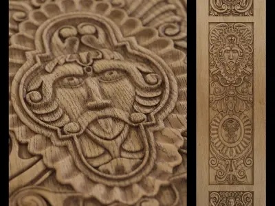 Carved door 3D print model
