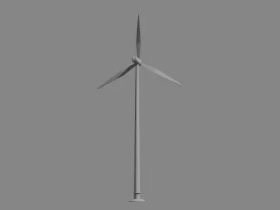 Wind Turbine Rig Low-poly 3D model Low-poly 3D model