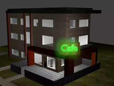 Panel houses 3D model