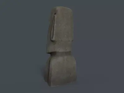 Easter Island Moai 01 Game Ready Low-poly 3D model