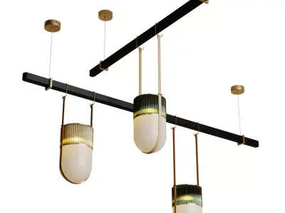 Dario Chandelier three shades 3D model