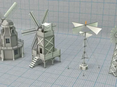 Environment Props - Collection 1 - 122 pieces  3D model