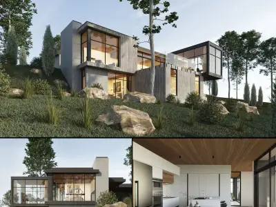 Long Horizontals House 3D model