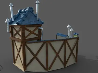 Magic Bar Low-Poly 3D Model Low-poly 3D model