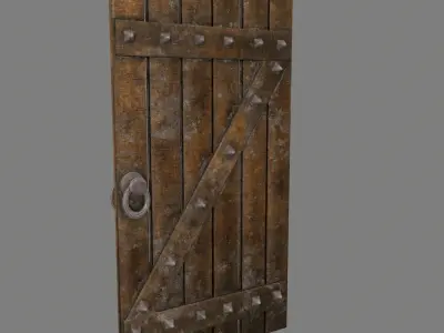 Medieval Door  Low-poly 3D model