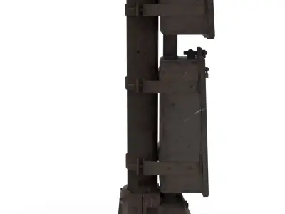Train Traffic Light 12 3D model