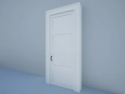 Door with trim 3D model
