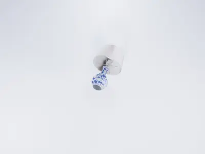 Low Poly Vintage Lamp - Retro Table Light 3D model