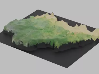 Nigeria Map Country Low-poly 3D model