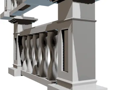 3D Concrete Balustrade v1 3D print model