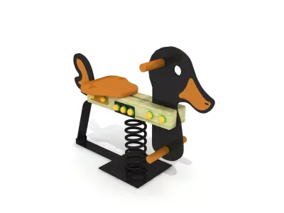 Kids Game Play Equipment 009 Wood Duck Rocker 3D model