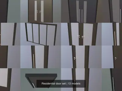 Residential door set 3D Model Pack