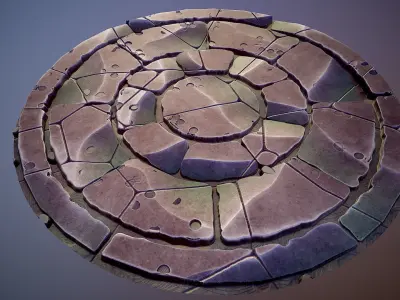  Stylized Ground with Circular Pattern  - Tutorial Included Texture