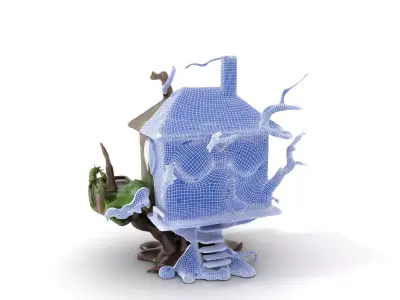 Enchanted Treehouse model pack Low-poly 3D model