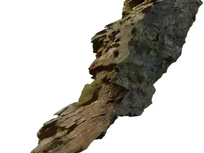 Realistic Cliff Wall Rock  Low-poly 3D model