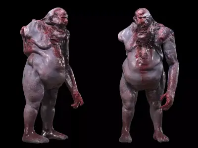 Alien Mutant Zombie 5 Low-poly 3D model