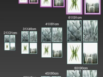 JUNIQE Cactus framed 3D model