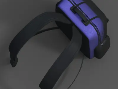 Backpack bag baggage Color 3d low poly Low-poly  Low-poly 3D model 4