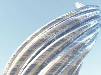 Swirling tower 3D model