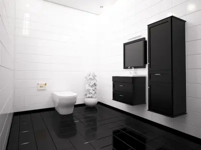 bathroom scene 3D model