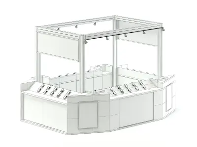 Phone Stall 3D Model 3D model