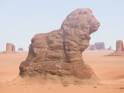 Lion Canyon Desert - 241005 Low-poly 3D model