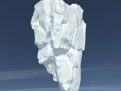 Low poly Floating Snow Iceberg 211207 Low-poly 3D model