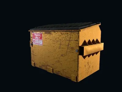 Recycling Dumpster Low-poly 3D model buy