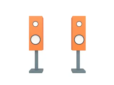 Cartoon Speaker v1 001 Low-poly 3D model