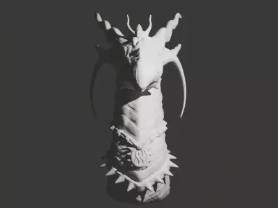 Random Dragon Bust Model  Low-poly 3D model