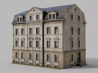 Classic building Low-poly 3D model buy
