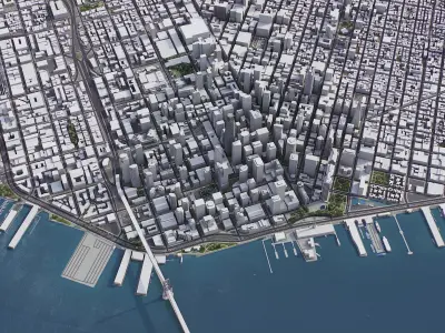San Francisco Low-poly 3D model