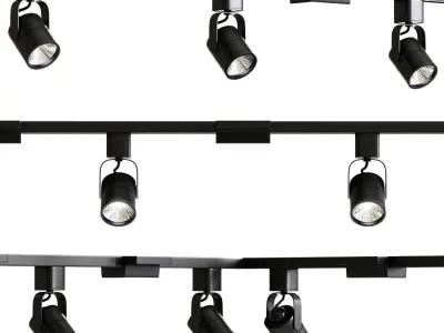 Led Meshback Track Lighting Kit 3D model