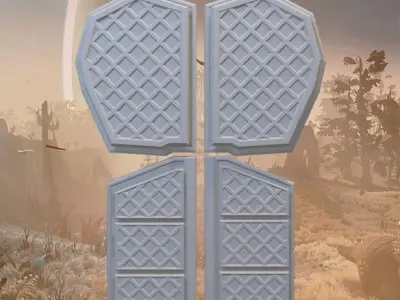 Sci Fi Armour Diamond Top plates 3D print model