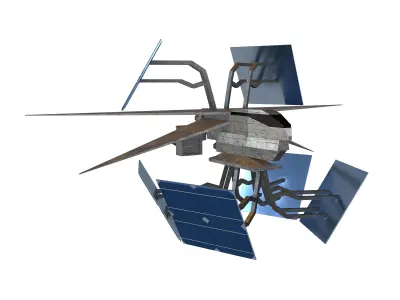 Cartoon Sci Fi Ship v2 001 Low-poly 3D model