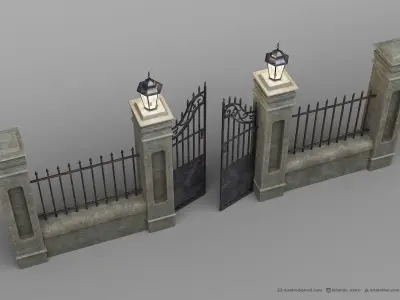 Cemetery Gates - 3D model 3D model