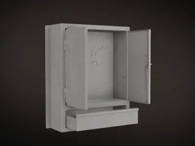 Wall Mounted Cabinet Low-poly 3D model