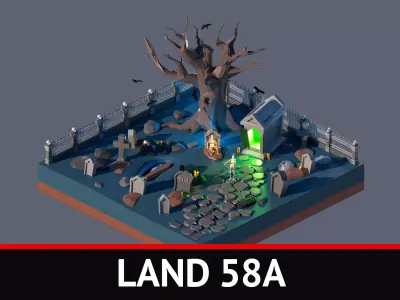 land 58A Low-poly 3D model