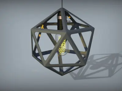 Icosahedron Lamp D250 mm 3D print model